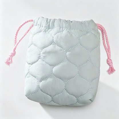 Cloud‑Quilted Drawstring Storage Pouch