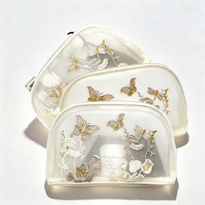 Butterfly Embroidery Mesh Pouch
