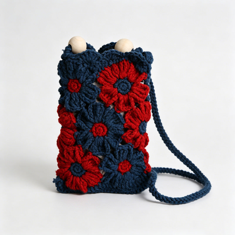 Crochet Flower Phone Pouch