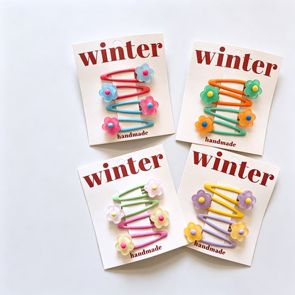 Resin Flower Mini BB Hair Clips