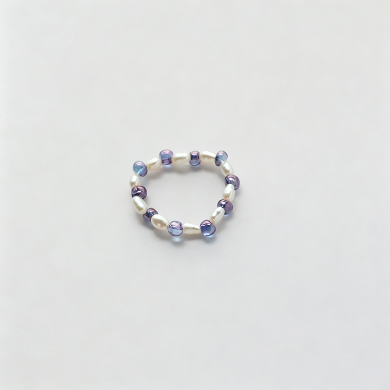 Elastic U Shape Beaded Ring