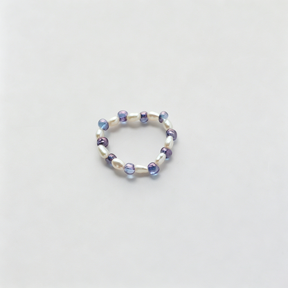 Elastic U Shape Beaded Ring