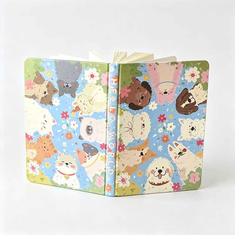 Cartoon Dog Printed Hardcover Notebook