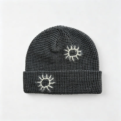 Sun Emblem Knit Beanie