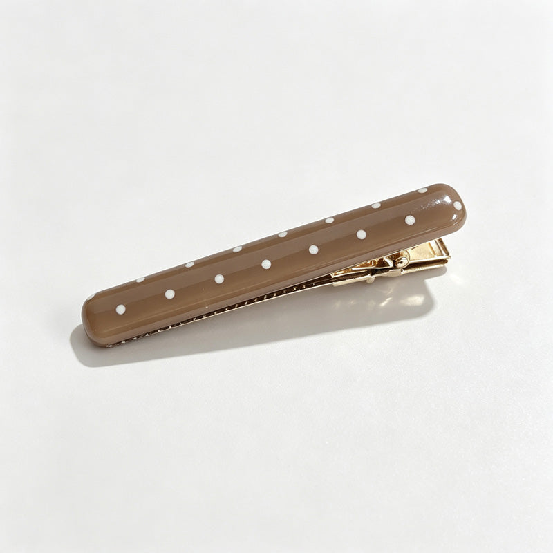 Polka Dot Alligator Hair Barrette