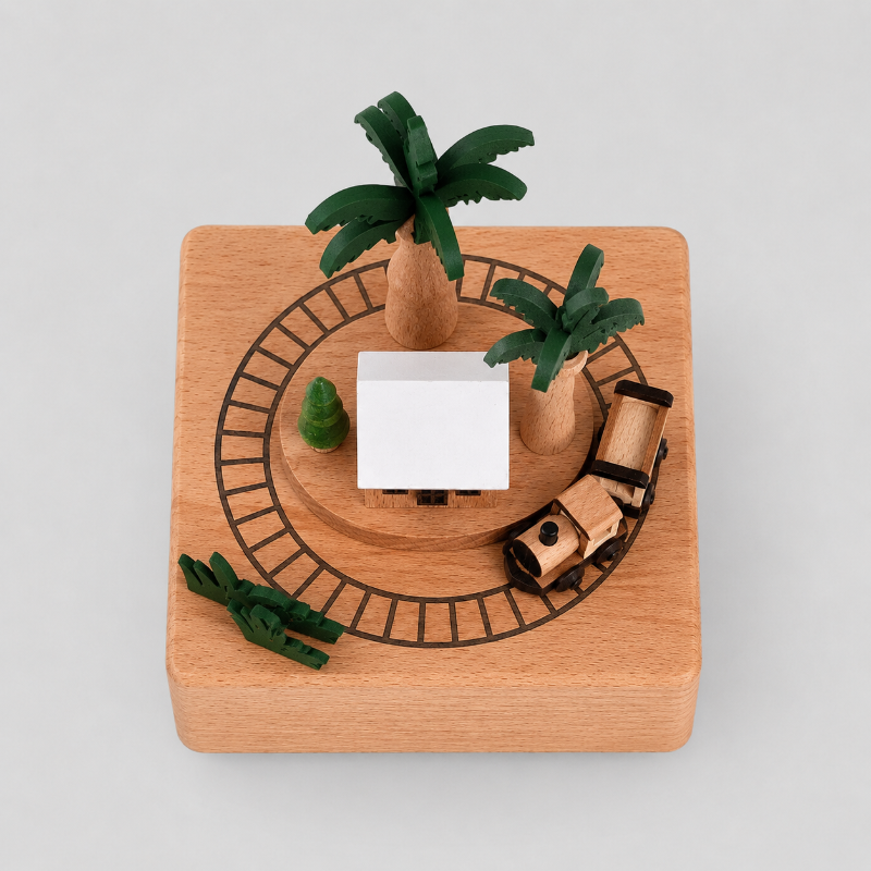 Wooden Roller Coaster Musical Box