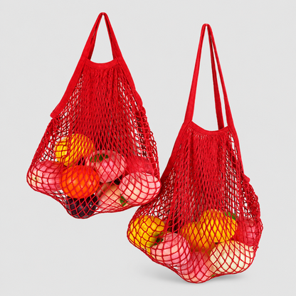 Cotton Woven Mesh Shopping Tot - Shopdayla Wholesale - #4354
