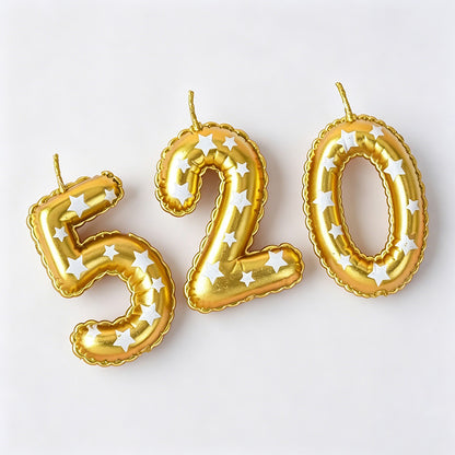 0-9 10pc Gold Star Number Birt - Shopdayla Wholesale - #5842