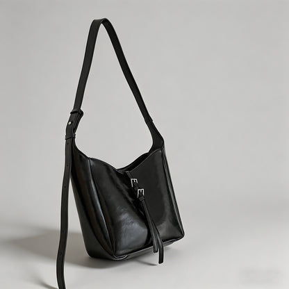 Patent Leather Buckle Hobo Sho - Shopdayla Wholesale - #0706