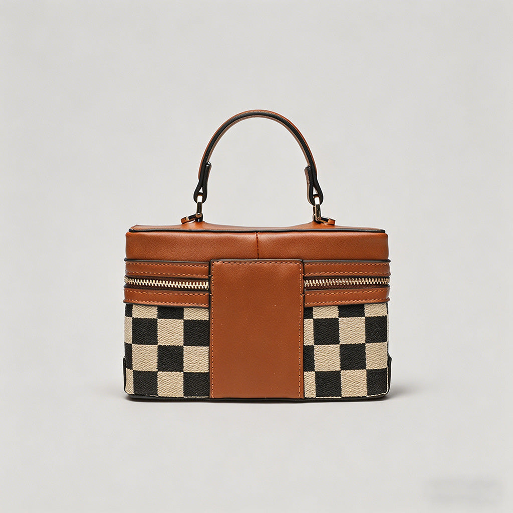 Checkered Boxy Crossbody Bag - Shopdayla Wholesale - #6386