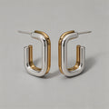Two-Tone Gold & Silver Square - Shopdayla Wholesale - #4626