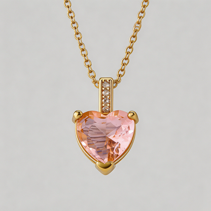 Heart-Shaped Multi-Color CZ Pe - Shopdayla Wholesale - #9170