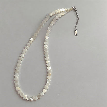 Dainty Mother of Pearl Heart B - Shopdayla Wholesale - #6034