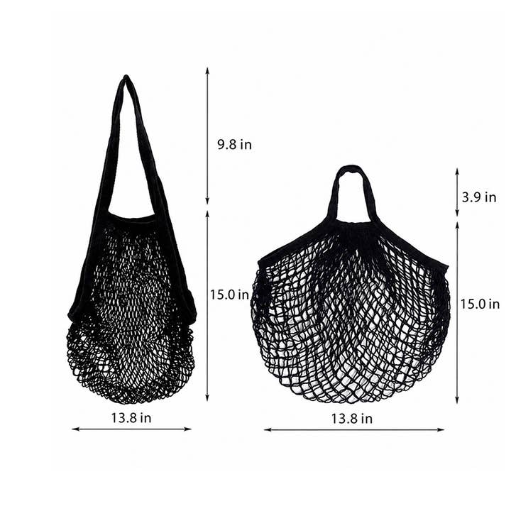 Cotton Woven Mesh Shopping Tote Bag