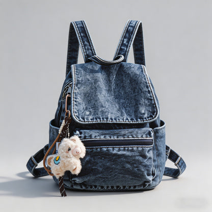 Washed Denim Backpack - Shopdayla Wholesale - #5842