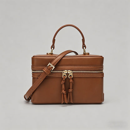 Canvas & Leather Boxy Crossbod - Shopdayla Wholesale - #9714