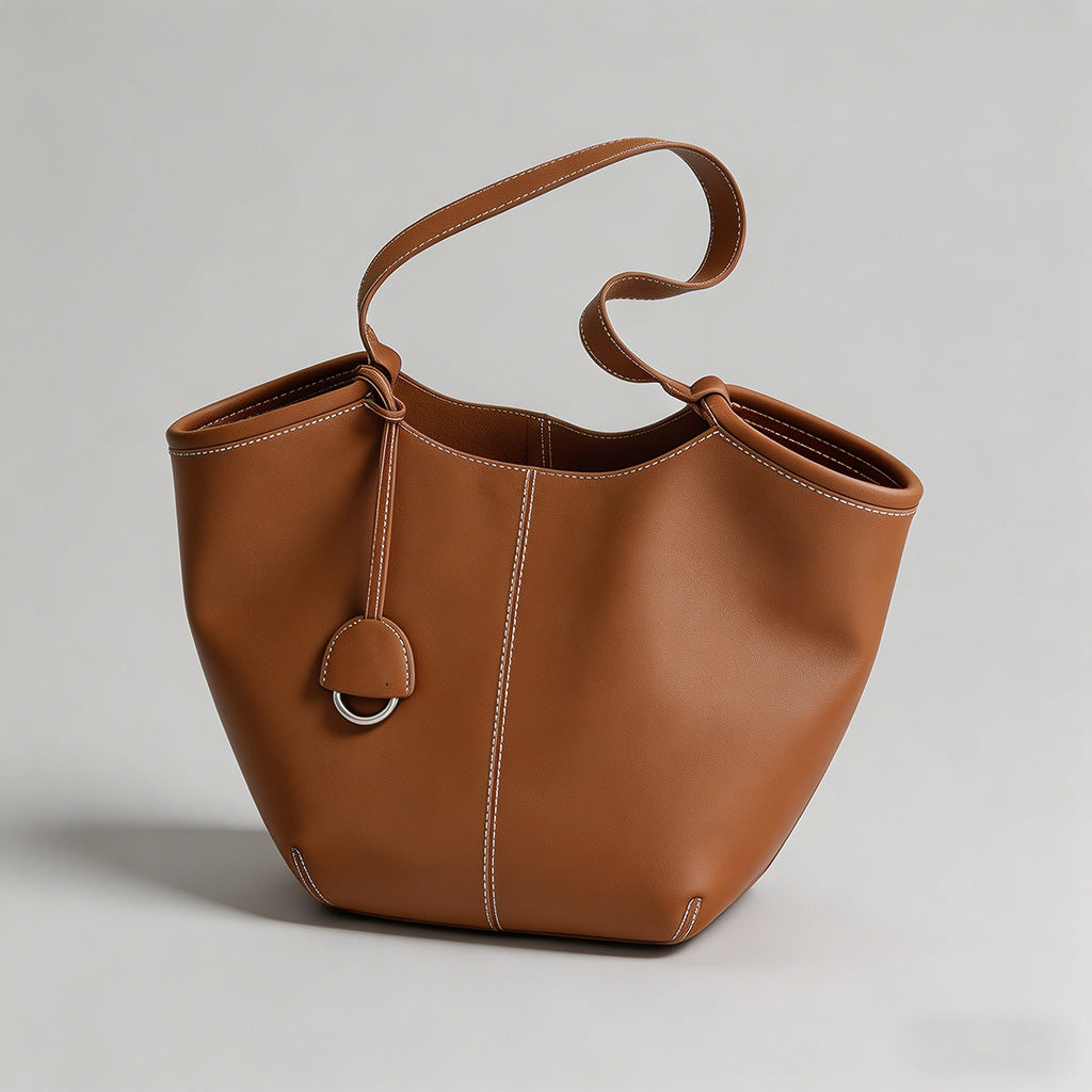 Minimalist Stitch Detail Tote - Shopdayla Wholesale - #4738