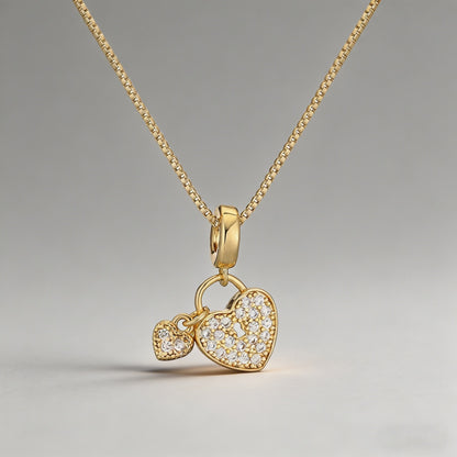 Heart Lock&Cross Pendant Neckl - Shopdayla Wholesale - #7506