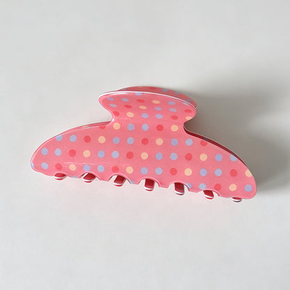 Vibrant Pink Rainbow Claw Clip