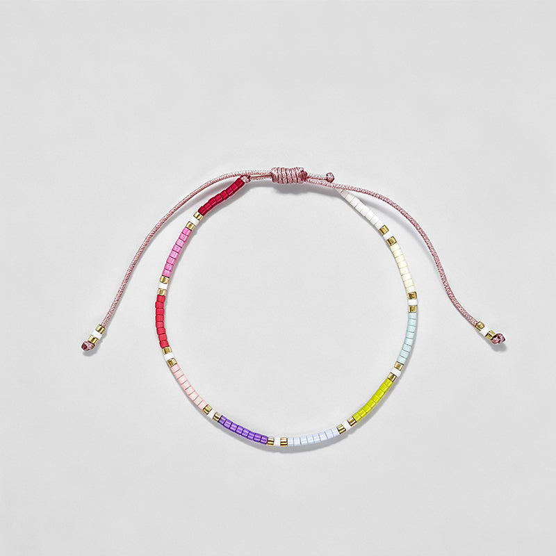 Ultra‑Thin Rainbow Beaded Brac - Shopdayla Wholesale - #0818