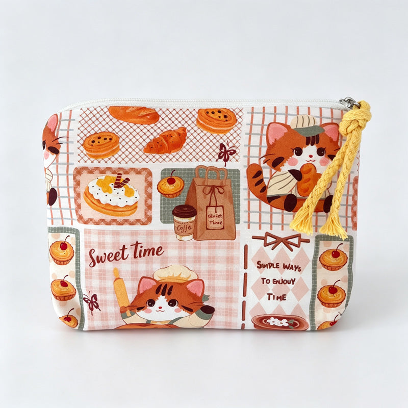Everyday Bunny Printed Fabric Mini Pouch