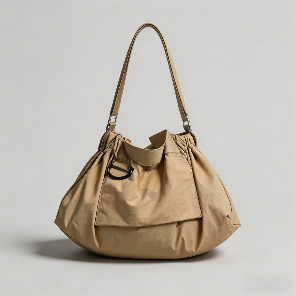 Ruched Nylon Hobo Shoulder Bag - Shopdayla Wholesale - #0786