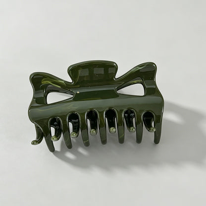 Green Gradient Flower Claw Clip