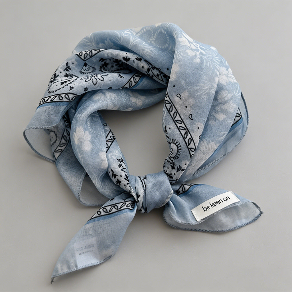 Vintage Soft Blue Floral Print - Shopdayla Wholesale - #8194