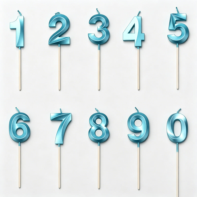Metallic Gold‑Plated Number Bi - Shopdayla Wholesale - #2706