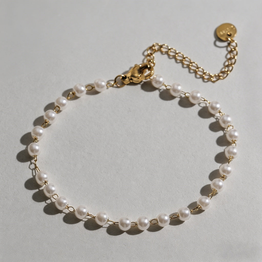 Baroque Pearl Dainty Gold Bracelet