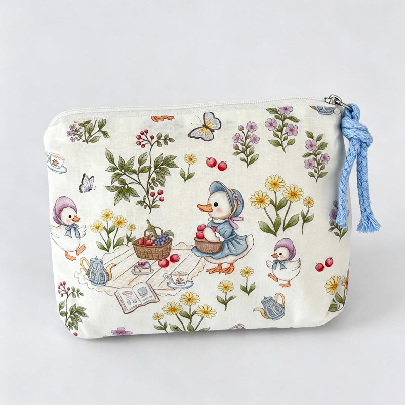 Everyday Bunny Printed Fabric Mini Pouch