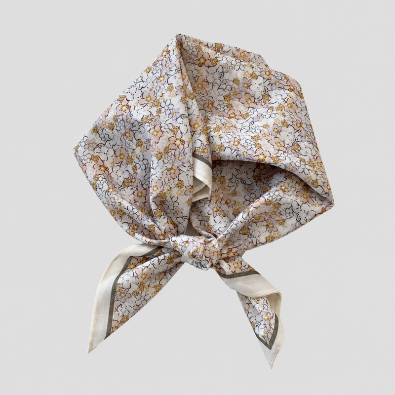 Floral Cotton Square Scarf Hea - Shopdayla Wholesale - #2402