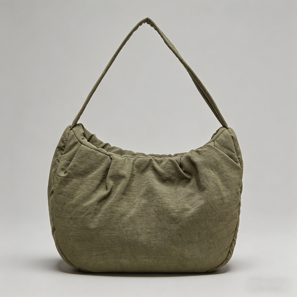 Soft Nylon Ruched Hobo Shoulde - Shopdayla Wholesale - #0226