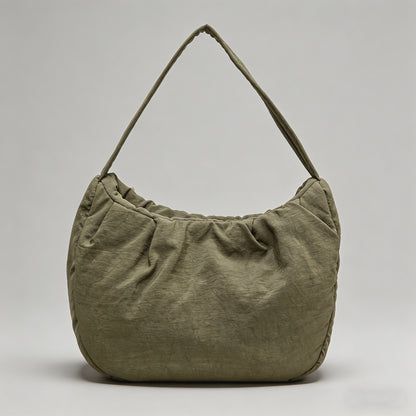 Soft Nylon Ruched Hobo Shoulde - Shopdayla Wholesale - #0226