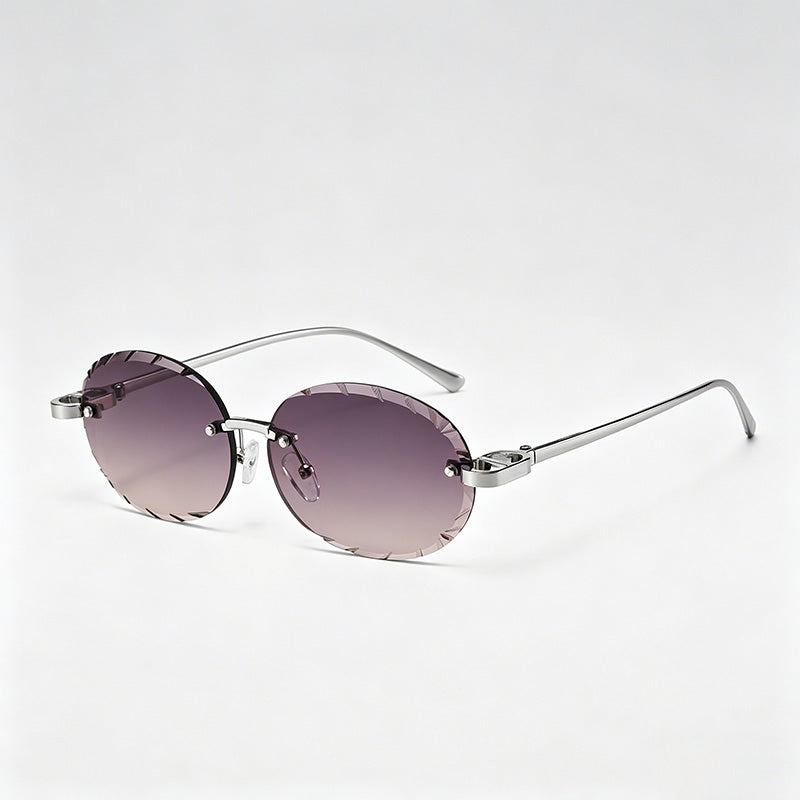 Rimless Cut-Lens Sunglasses - Shopdayla Wholesale - #6594