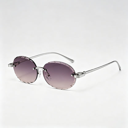 Rimless Cut-Lens Sunglasses - Shopdayla Wholesale - #6594