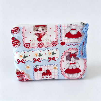 Everyday Bunny Printed Fabric Mini Pouch