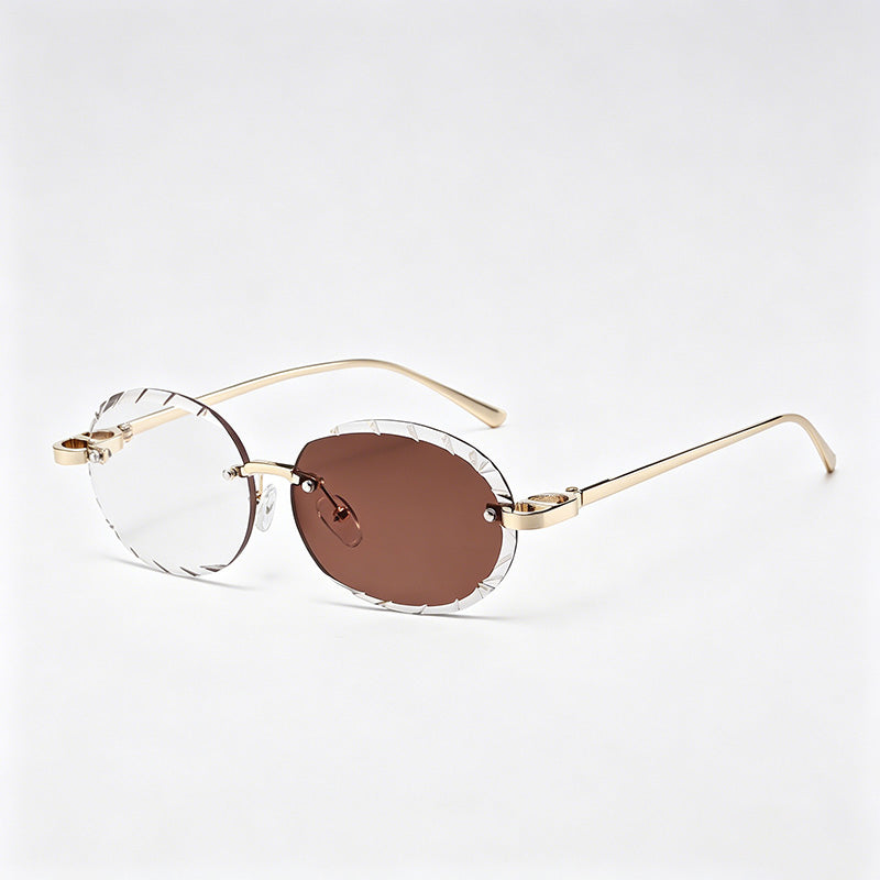 Rimless Cut-Lens Sunglasses - Shopdayla Wholesale - #2130