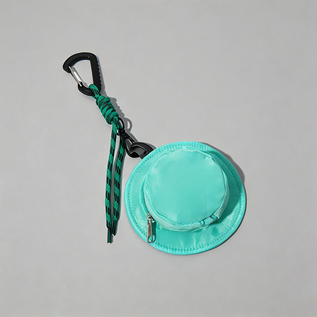 Bucket Hat Shaped Mini Hanging Pouch Charm
