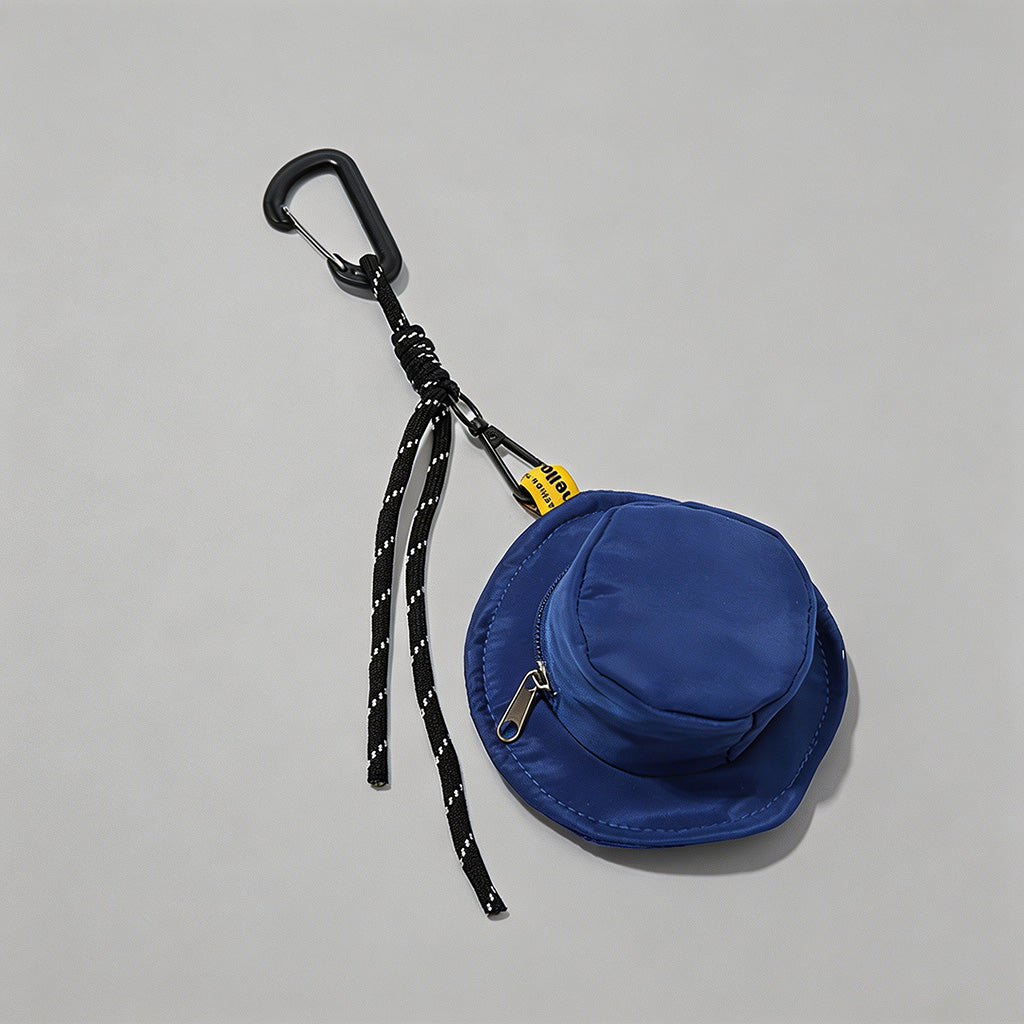 Bucket Hat Shaped Mini Hanging Pouch Charm