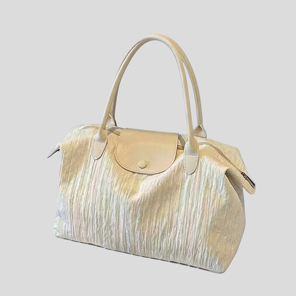 Everyday Pleated Boston Bag