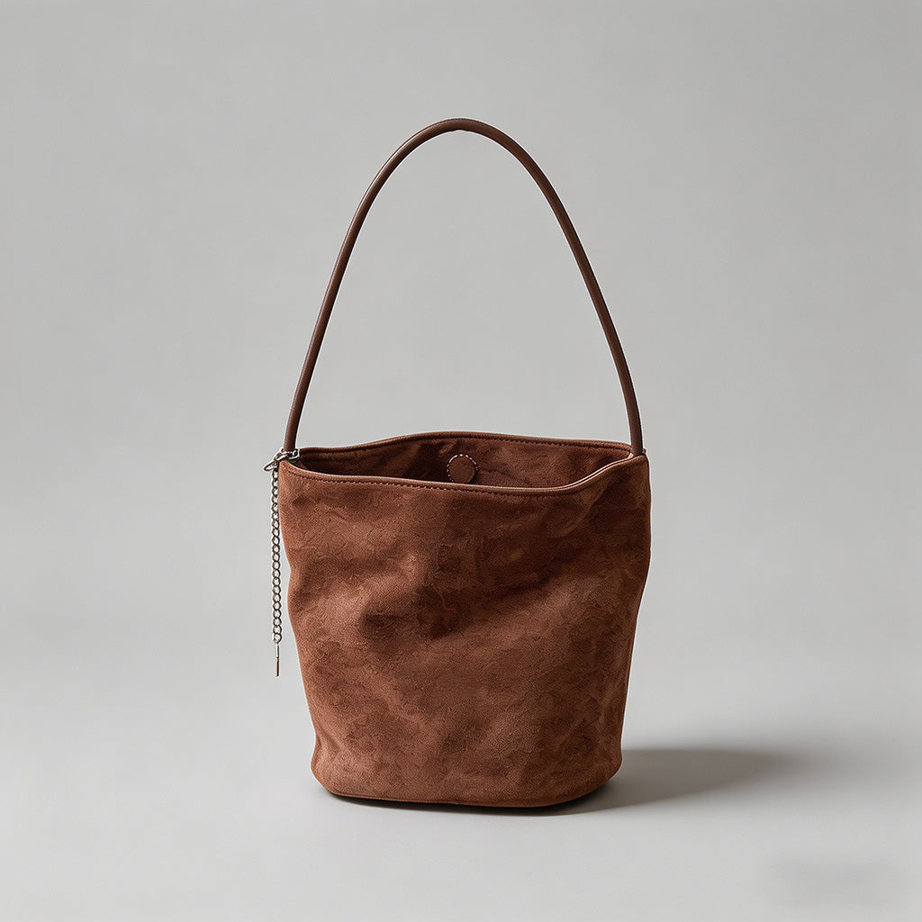 Faux Suede Mini Bucket Underar - Shopdayla Wholesale - #4050