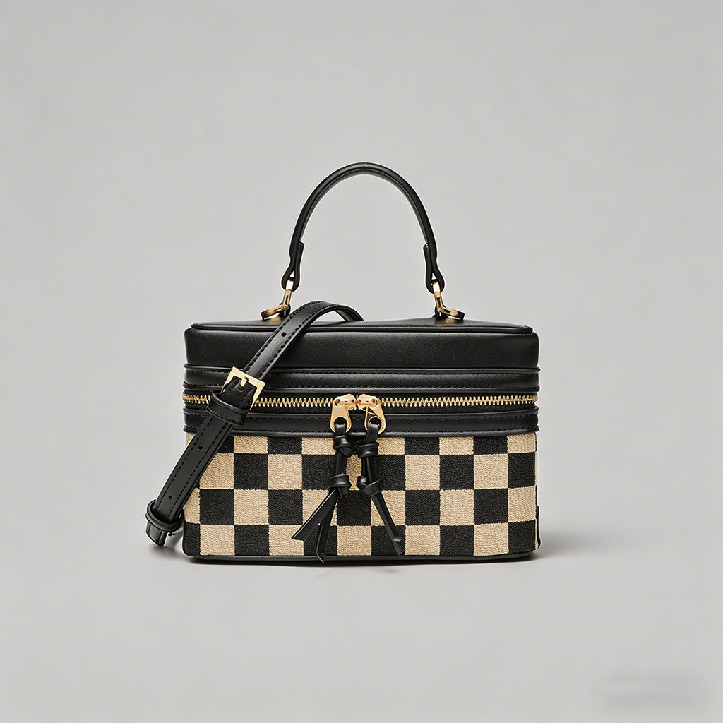Checkered Boxy Crossbody Bag