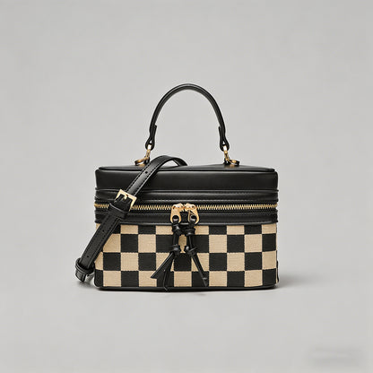 Checkered Boxy Crossbody Bag - Shopdayla Wholesale - #9154