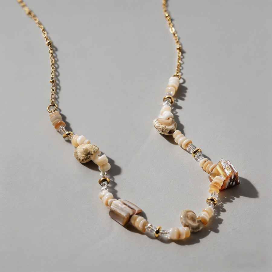 Ocean Shell Beaded Stainless S - Shopdayla Wholesale - #1842