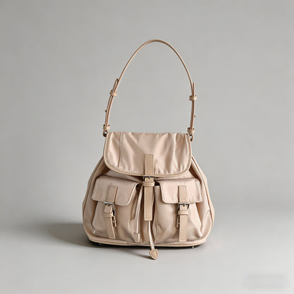 Multi-Pocket Nylon Hobo Should - Shopdayla Wholesale - #1346
