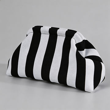 Block Striped Knit Cloud Bag