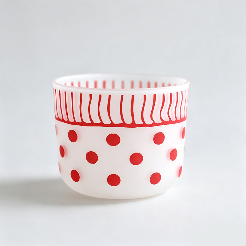 Matte Polka Dot & Floral Cup