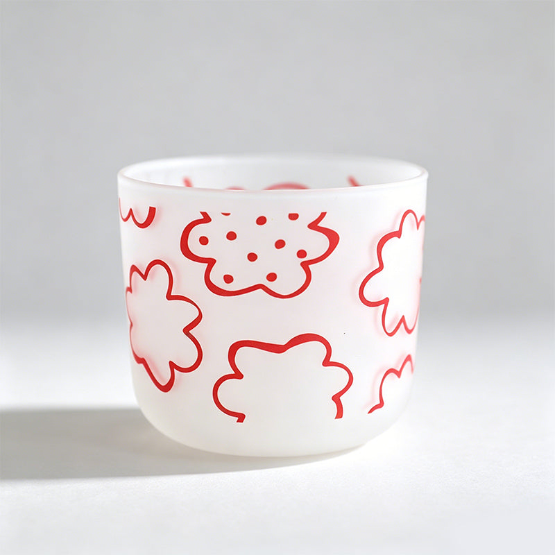 Matte Polka Dot & Floral Cup