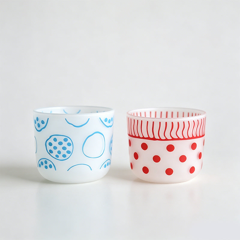 Matte Polka Dot & Floral Cup